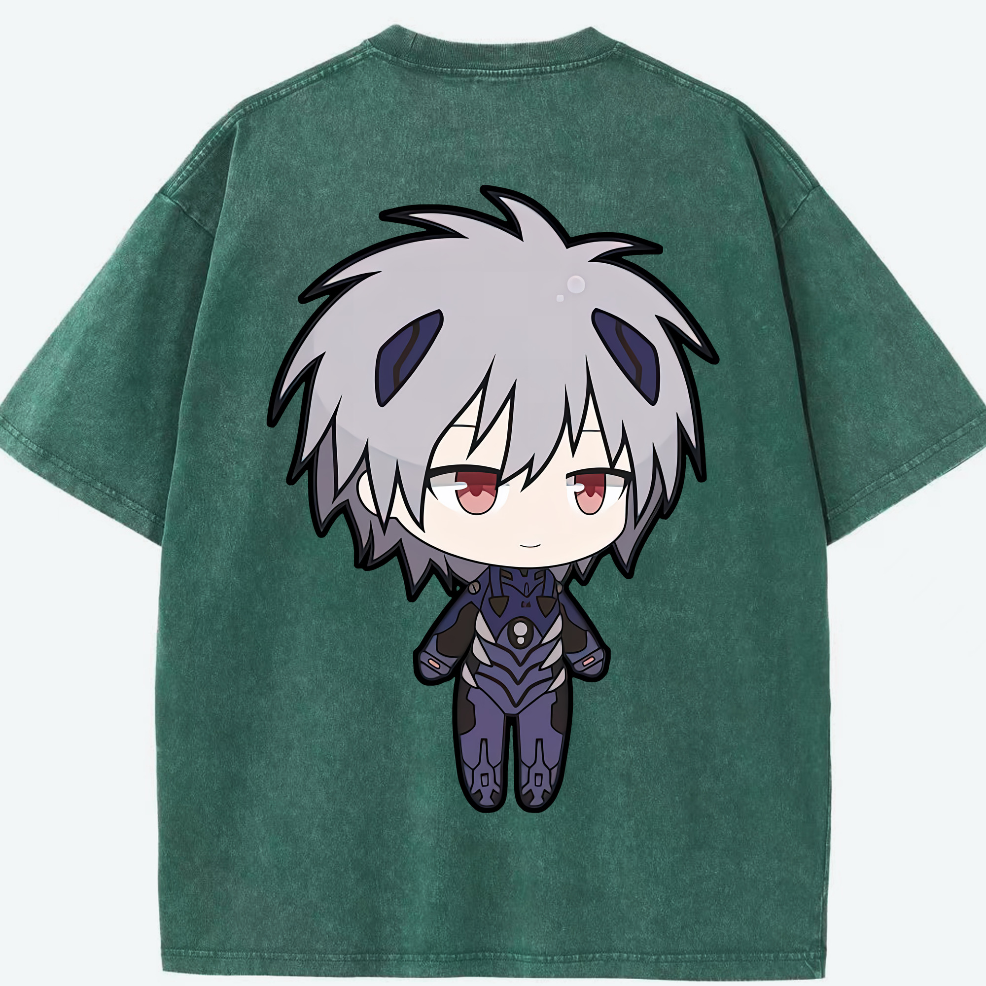 （画像用） EVA 新世紀エヴァンゲリオン 綿100% ヴィンテージ風 半袖Tシャツ（背面プリント）
